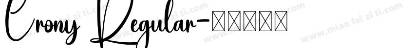 Crony Regular字体转换